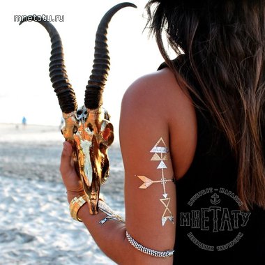 Золотые флэш тату