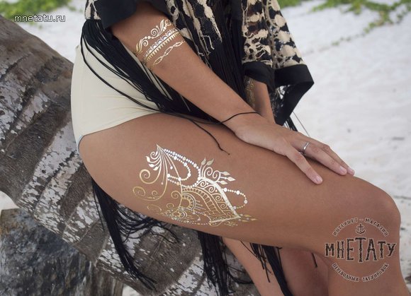 Золотые флэш тату