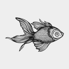 Переводная татуировка Рыба желаний