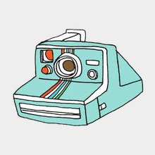 Переводная татуировка Камера Polaroid